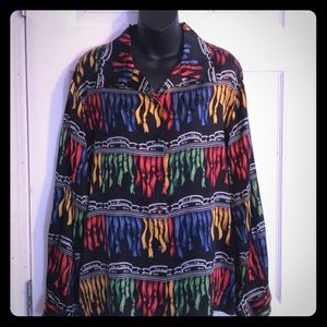Corey B. New York VTG silk blouse French colors 16